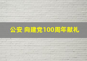 公安 向建党100周年献礼